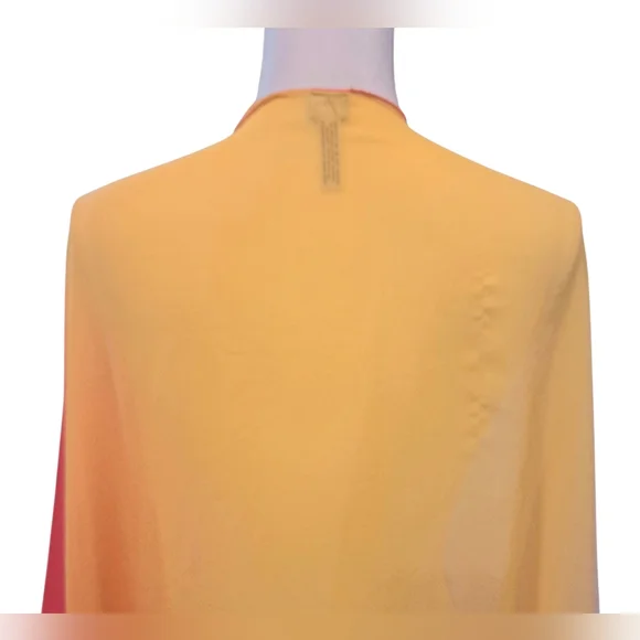 Chico's Sunset Ombre Swim Cover-Up Kimono in Yellow & Orange - Picture 6 of 8
